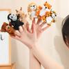 9cm Cartoon Animal Plush Finger Puppet Insect Zoo Animal Interactive Plushie Tell Story Butterfly Bee Dragonfly Ant Panda Hippo