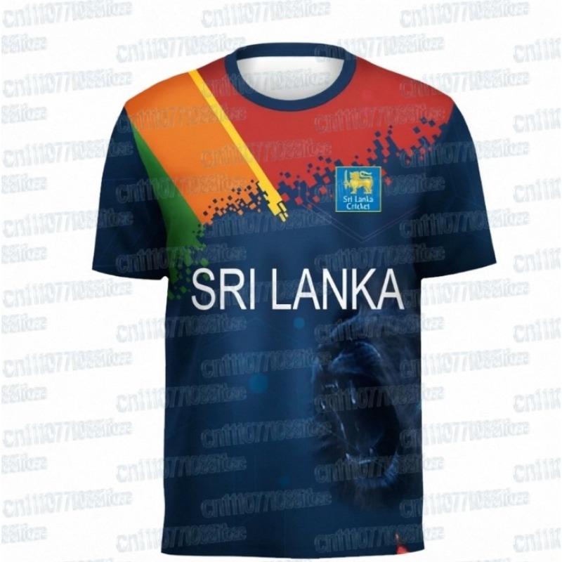 Traje de Entrenamiento Rápido de Cricket de Sri Lanka 2026 Estampado 3D de Verano Partes de Arriba a Juego para Familia Camisetas Tops Deportivos para Exteriores Camiseta