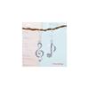 Fashion Crystal Rhinestone Music Ear Stud Earrings With Elegant Silver Finish