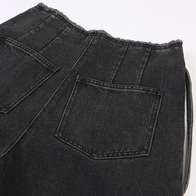 LAP Tuckle Decal Buckle Cropped Wide Pants Ar1Dp268