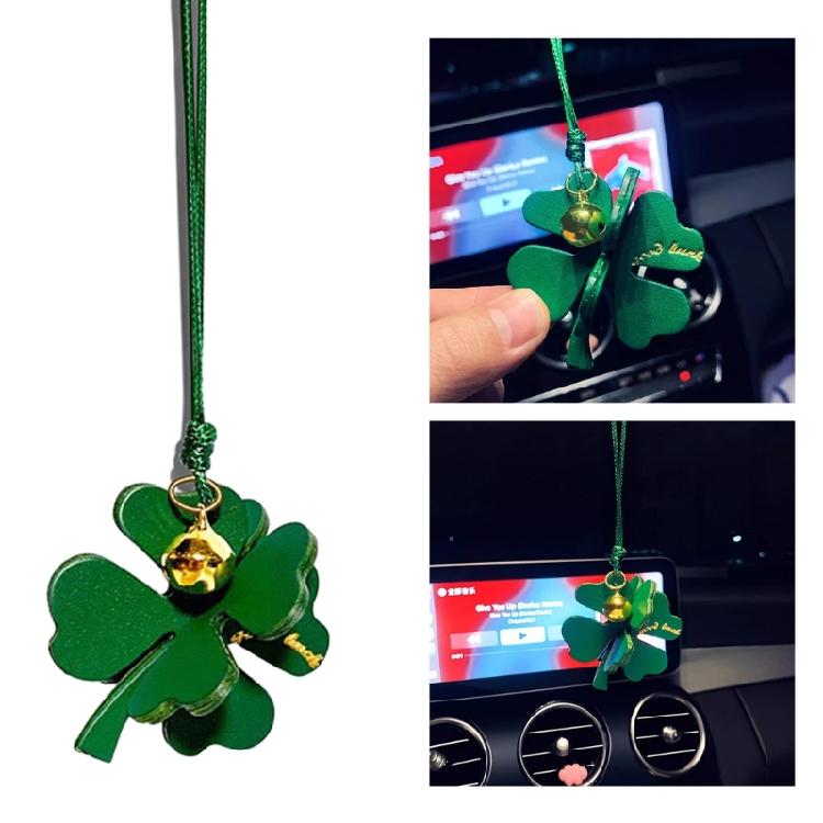 Christmas Car Center Console Four Clovers Dashboard Ornament Fun Decoration