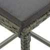 VidaXL Garden Bar Set 5 Pcs and Cushions Wicker Resin Grey