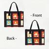 Fire Marshmallow Print Tote Bag Large Capacity Reusable Casual Daily Carry Handbag for Outdoor Shopping Travel