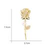 Fashion Alloy Rose Brooches Anti Fading Sparkling Flower Brooches Full Diamond Rhinestone Brooches Jewelry Gifts