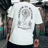 Punk Rock Skull Tshirt Fashion Tough Guy T Shirt Harajuku Heavy Metal Rock Tops Summer Street Hip-Hop Tee Ropa Hombre