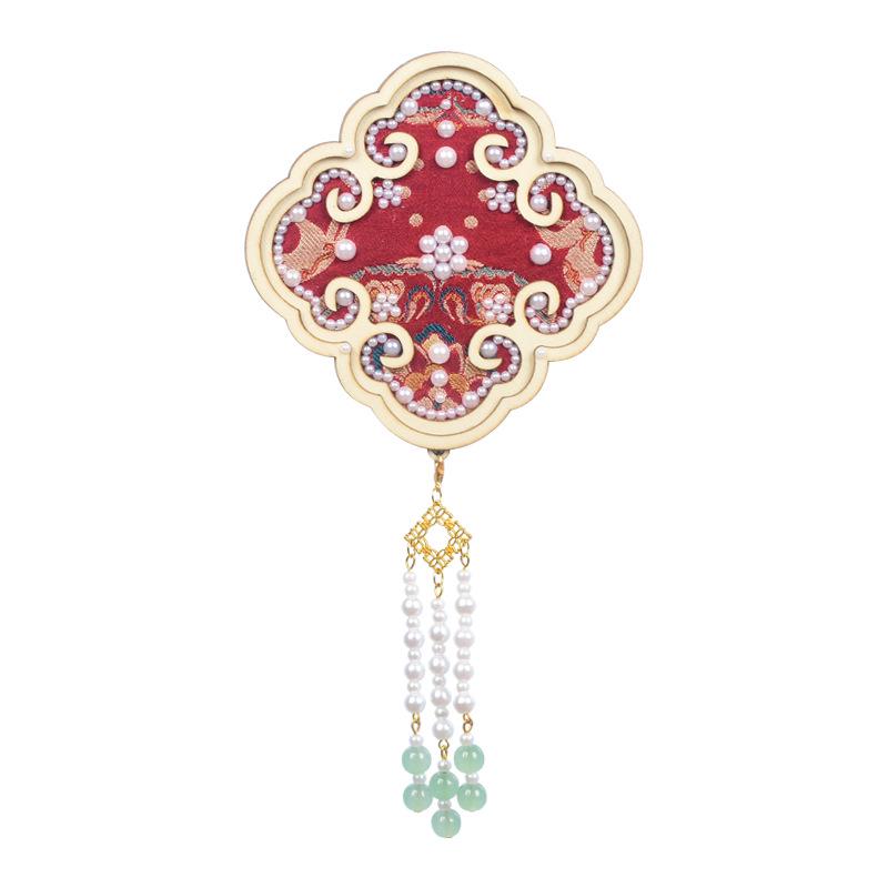 DIY Mother's Day Brocade Magnet Kit - Chinese Style Craft for Team Building