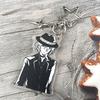 Anime BSD Dazai Osamu and Chuuay Keychain Bungou Stray Dogs Soukoku Inspiration Key Ring Cosplay Accessories Backpack Decor