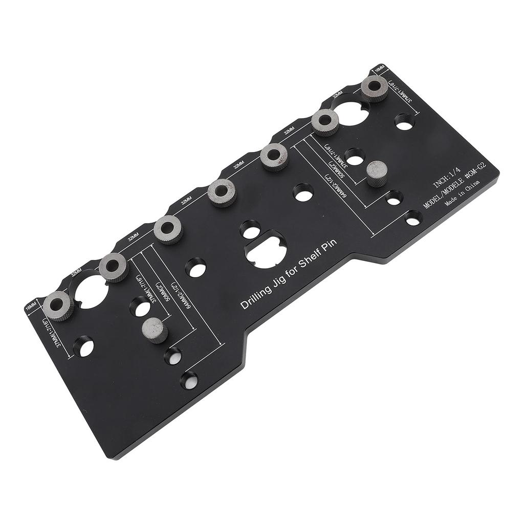 Shelf Pin Drilling Jig Aluminum Alloy Shelf Pin Drill Guide Hinge Hole Opener Locator for Cabinet