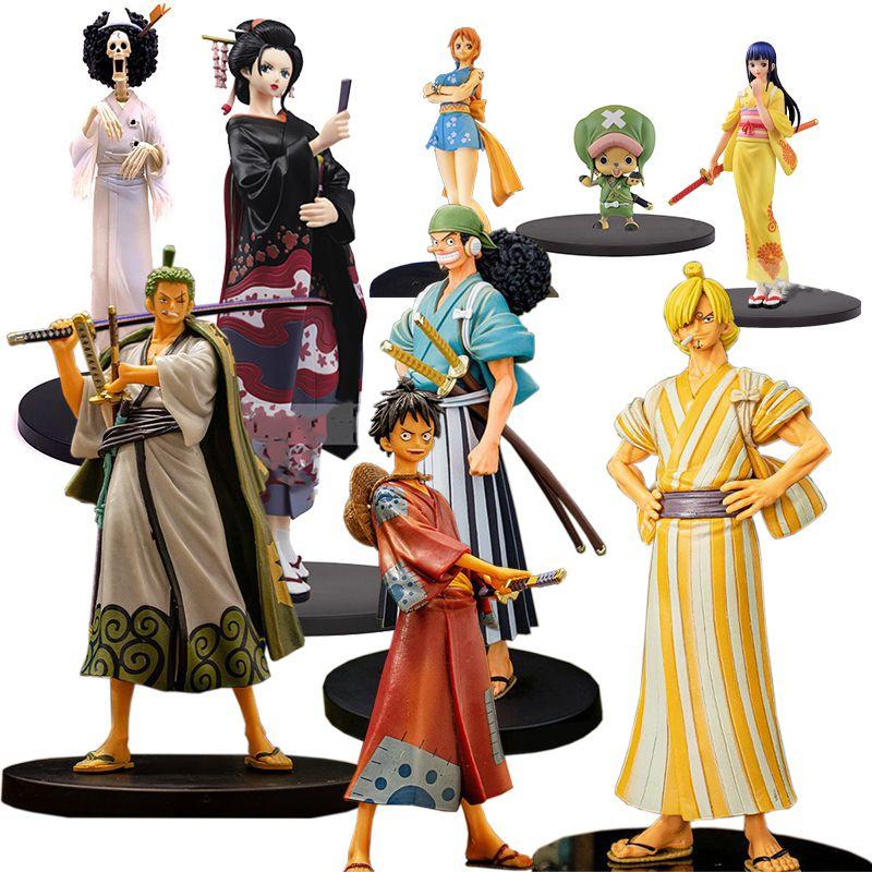 Exquisite One Piece Action Figure Collection Featuring Luffy Robin Kiku Nami Usopp Chopper Sanji Zoro Models