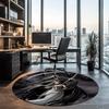 Dark Printed Round Rug Carpet Chair Rug Area Rug Entryway Doormats,for Office Chair Living Room Bedroom Kitchen Room.