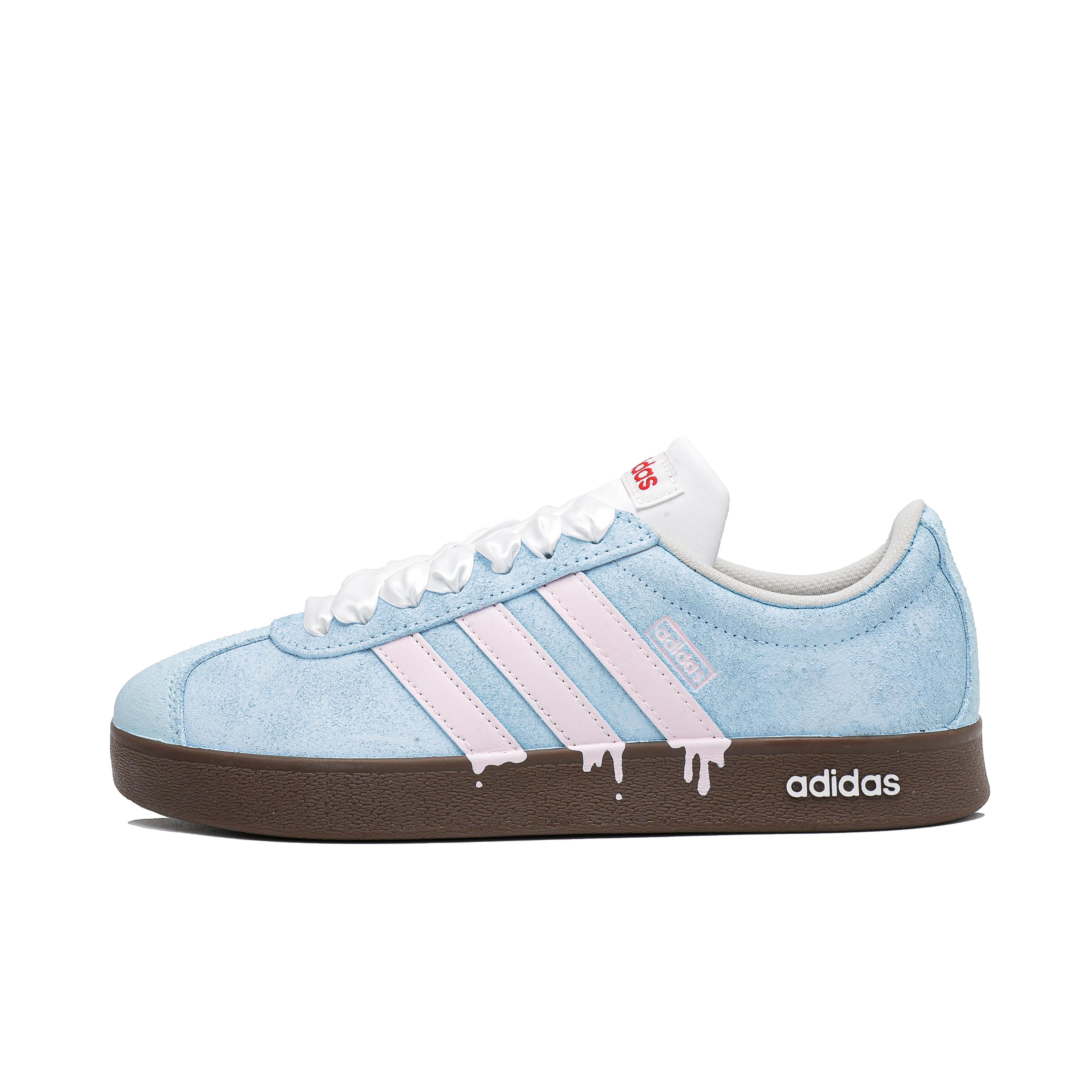 

Adidas VL COURT 2.0 Ice Cream Coverage Cushioning Abrasion Resistant Low top Skateboard Shoes Unisex Light Blue HQ1802(Team1166-) 36⅔