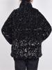 XITAO Women Fashion Loose Sequins Splicing Parkas Coat LDD2220