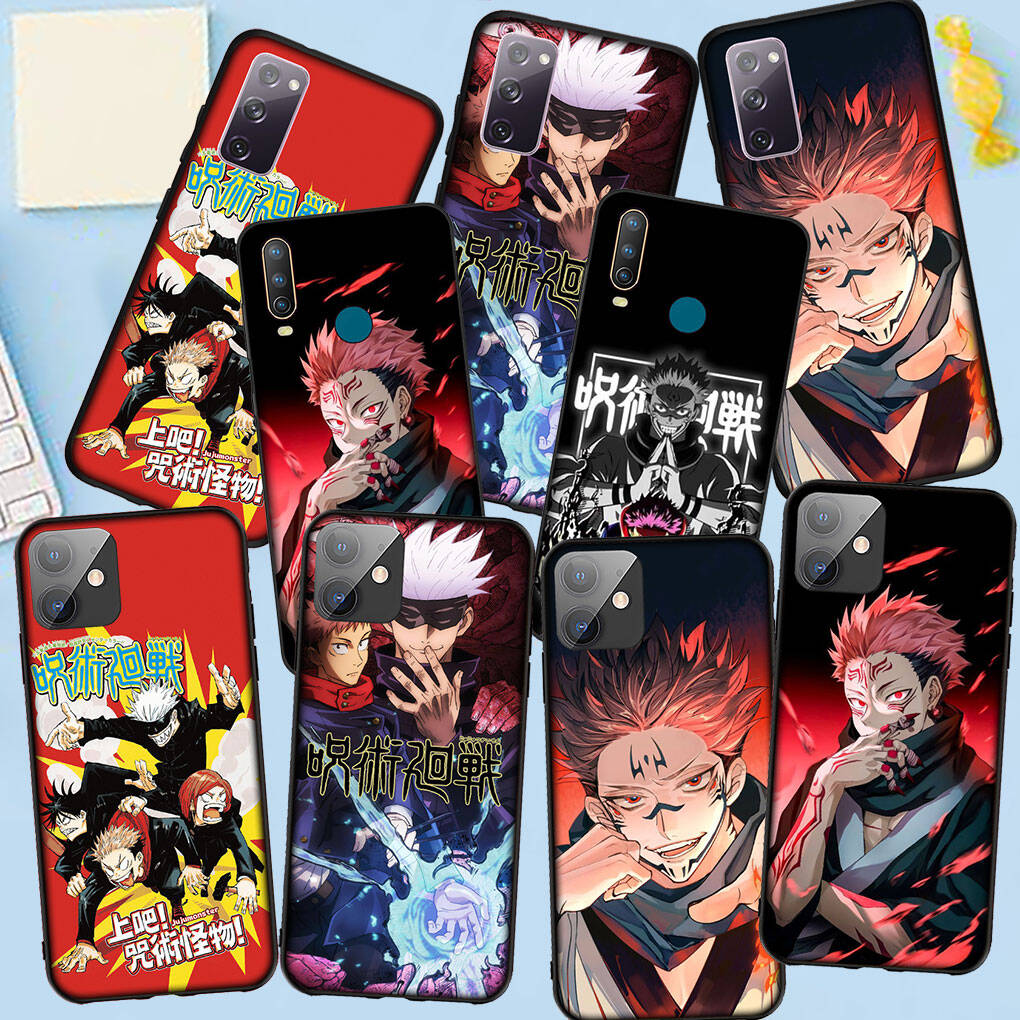 Coque de téléphone pour Samsung Galaxy S25 S23 S22 S24 Ultra FE A05 A06 A15 A16 A36 A37 A35 A54 A55 A56 A57 A25 A26 A53 Jujutsu Kaisen Gojo Satoru Sukuna Housse