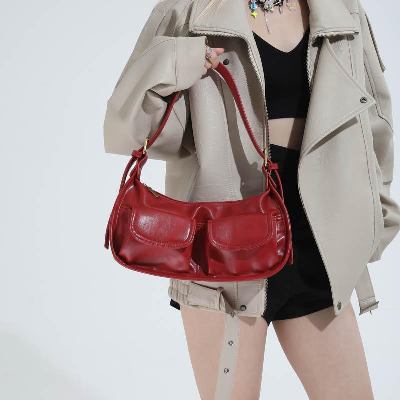 Personalized simple fashion casual baguette bag niche design new armpit bag 2025 autumn and winter women's shoulder bag