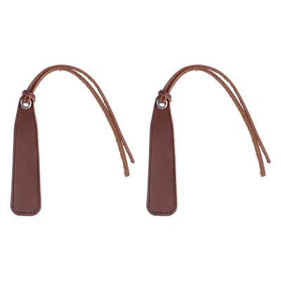 2Pcs Leather Bookmark Retro Book Mark Page Clip Set Kit with Tassel for Kids Student