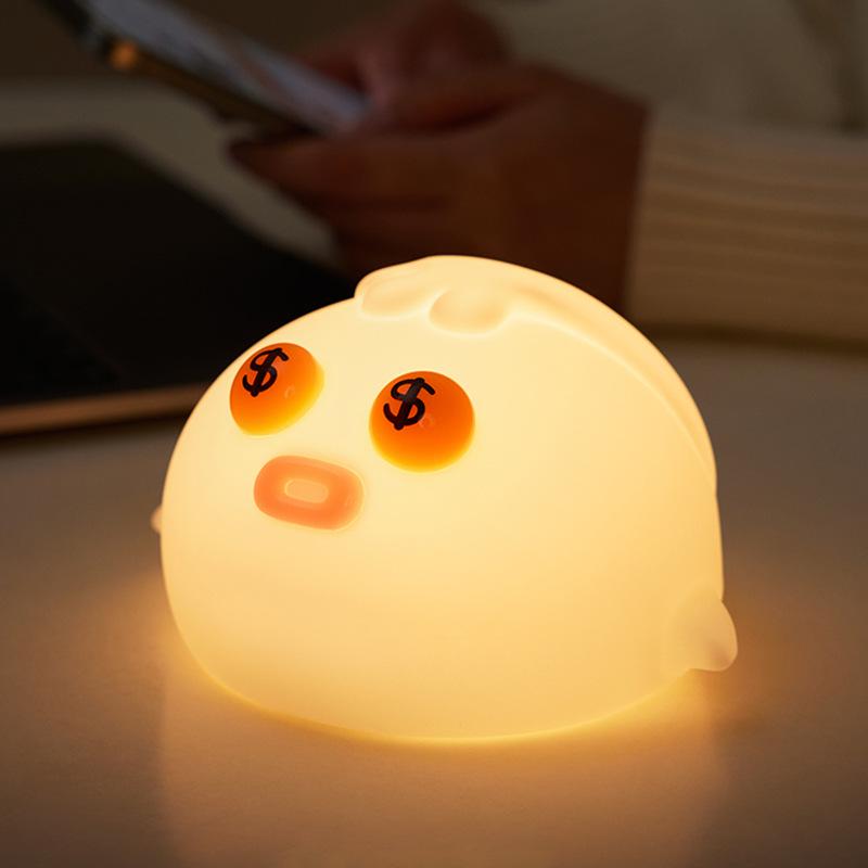Rechargeable Silicone Night Light - Tap to Illuminate, Ideal for Bedside and Gifts