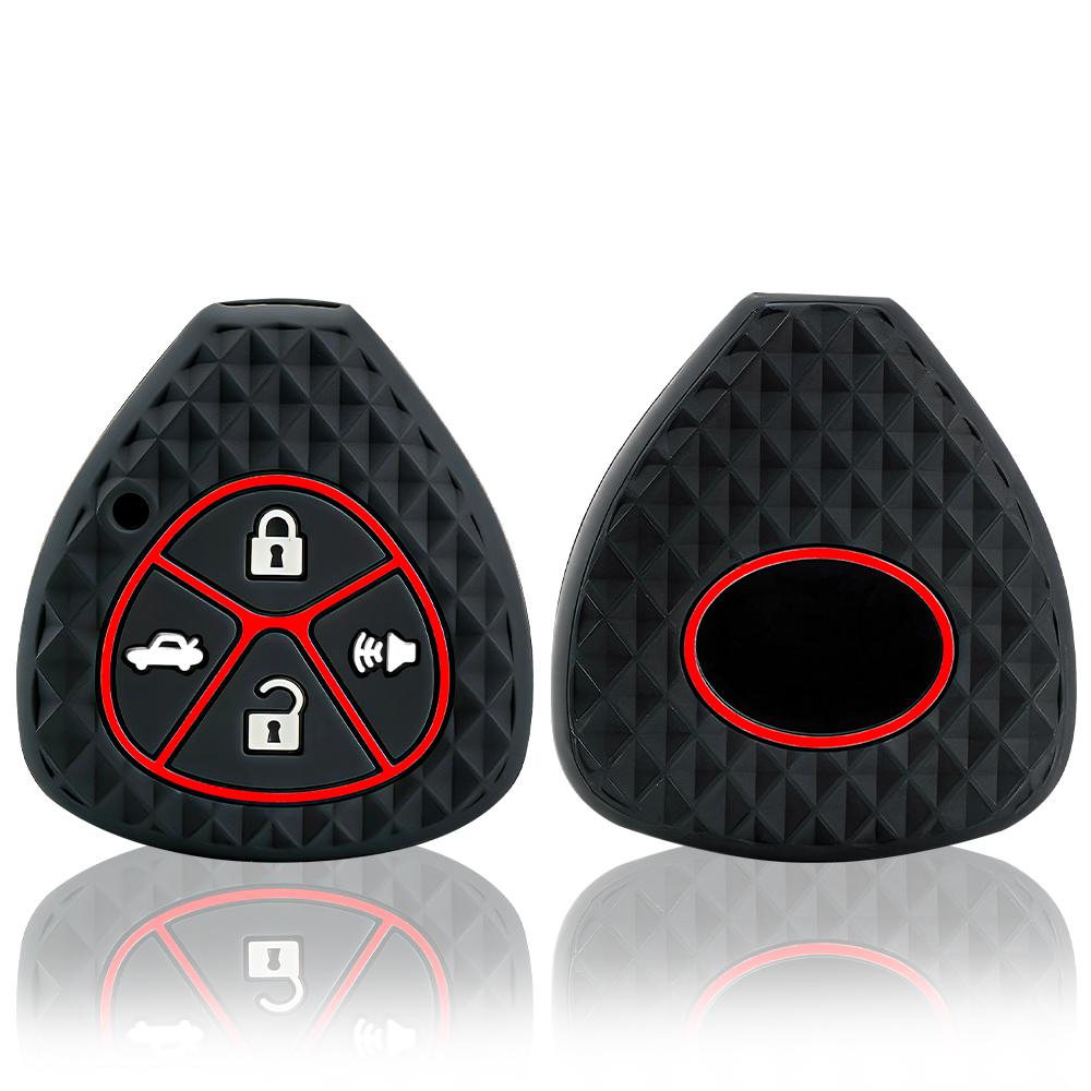 Silicone Car Key Case Cover For Toyota Auris HiLux Corolla Fortuner Prado Verso Camry Yaris Vitz Vios Ractis 2/4 Button