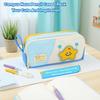 Handheld Pen Bag Contrast Color Stationery Bag Stationery Storing Bag  School Office