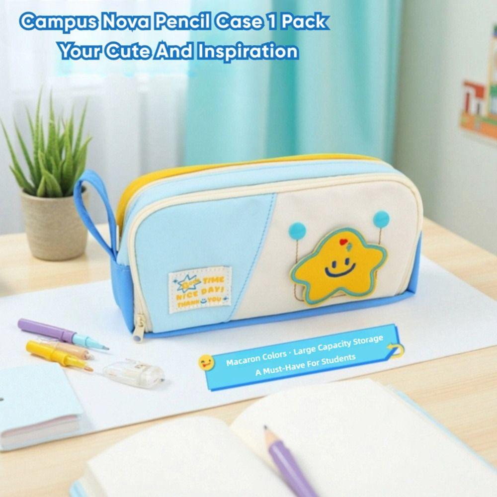 Handheld Pen Bag Contrast Color Stationery Bag Stationery Storing Bag  School Office