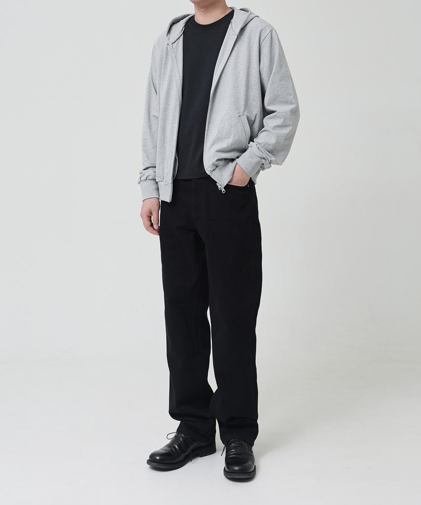 Ox Studios Lightweight Zip-Up Hoodie (Melange Grey)