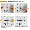 50Pcs Peg Board Pegboard Hook Locks Locks Holder Pegboard Clips New Hook Fastening Buckle