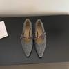 Französische Retro-Schleife Mary Jane Mao Mao Schuhe Damen Herbst und Winter dicker Absatz Temperament leichter Mund Single Shoes