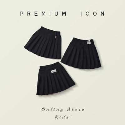 Jupe plissée noire style coréen pour filles - Mode été/automne 2025 pour petits et moyens enfants