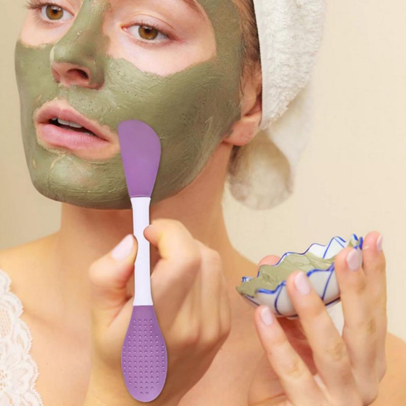 Double Head Silicone Face Mask Brushes Facial Pore Cleaner Brush Mud Film Applicator Women Cleaning Tools Skin Care Tools
