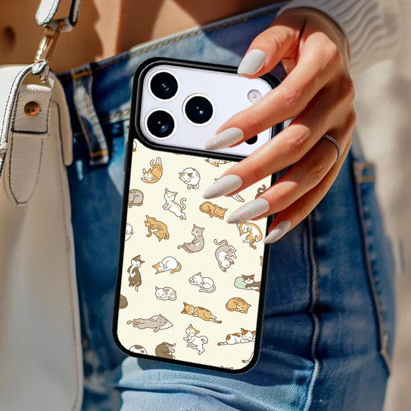 Kiss lovely Cats Phone Case For iPhone 17 Air 14 15 13 12 Max Cover For Apple 14 15 16 16e 11 Pro Max Plus