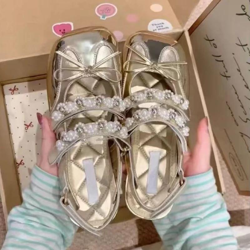 

Модные женские сандалии Удобные Элегантные Модные женские туфли Лето 2025 Новые Платье Квадратный носок Сандалии Mujer Zapatos Zapatos De Mujer 35 серебряный