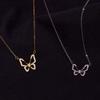 Banyan Tree S925 Silver with 14K Gold Butterfly Necklace - Cold Style, Elegant Temperament, Aesthetic Clavicle Chain - New Trend