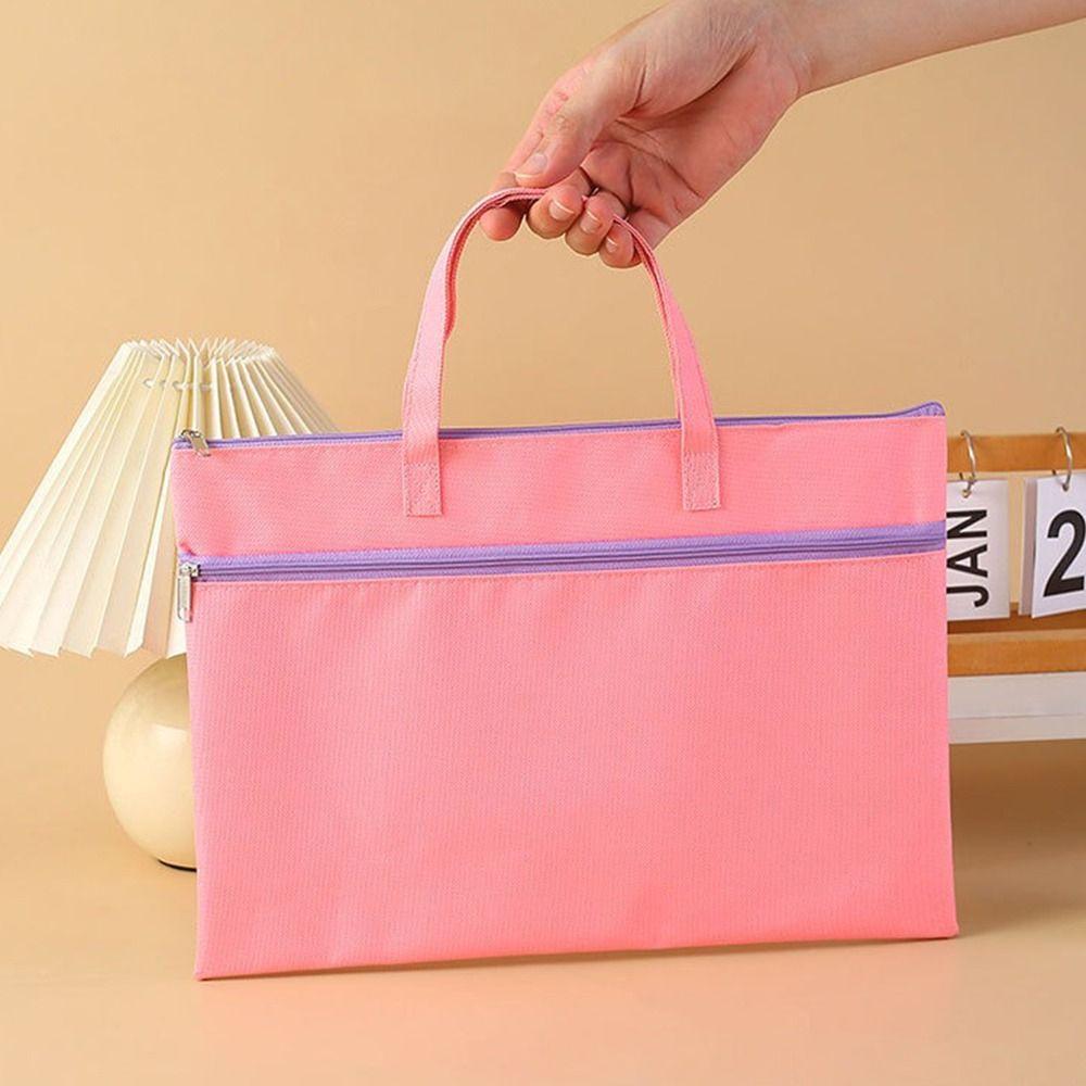 Zipper File Bag Large Capacity File Folder Stationery Dustproof A4 Envelope Folder  School Office