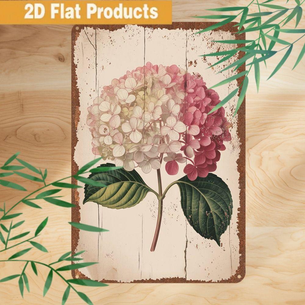 Vintage Metal Tin Sign Bird Feeding Chicks on Flowers Florist Decor For Living Room 20x30cm