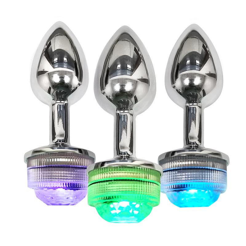 Metal Butt Plug with Fairy Lights - Anal Dilator & Flirting Toy