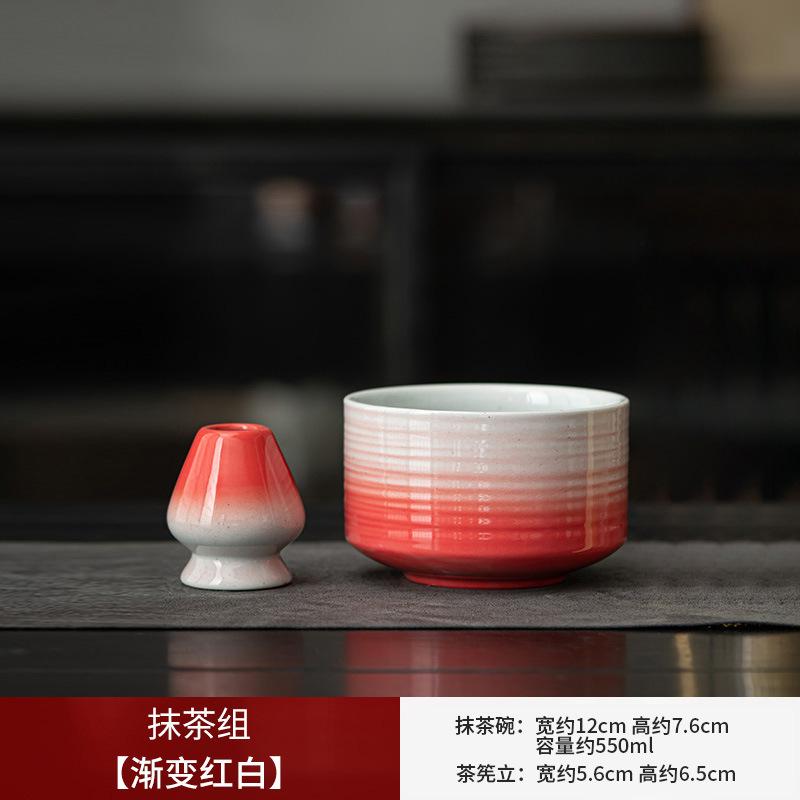 2 Stück Neues Keramik-Matcha-Schalen-Set Mit Ausgießnase Wiederverwendbarer Tee-Besenhalter Lebensmittelgeeignet Handgefertigt Japanische Grüntee-Schale