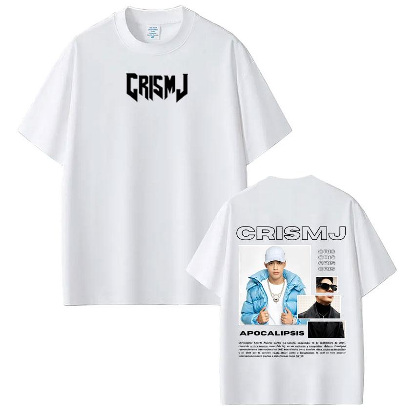 Rapper Cris Mj Tour 2026 Merch Tshirt Men Women Harajuku Gothic T Shirts High Quality Cotton Short-sleeved Oversized T-shirts