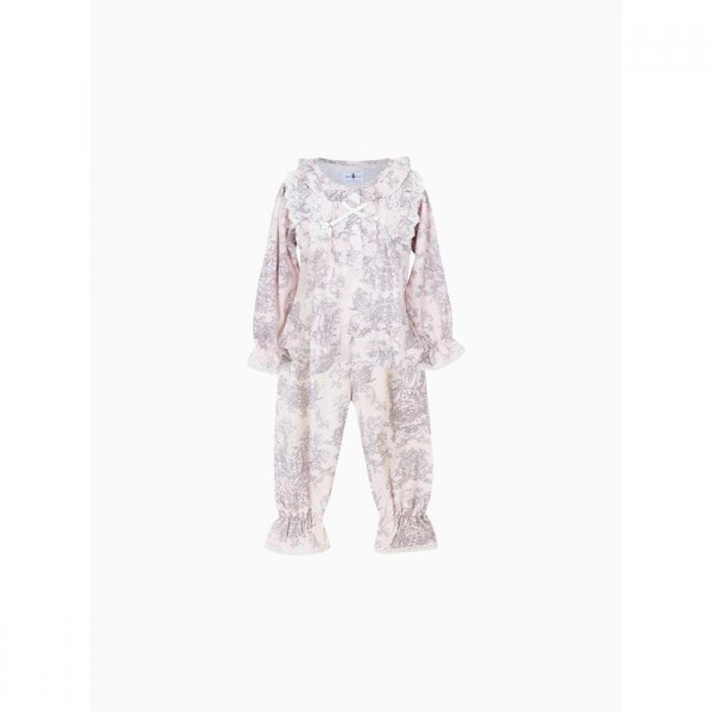 Lunaluz Girls Modal Cotton Long Sleeve Round Neck Two Piece Pajamas