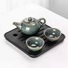 Kung Fu Tea Set Home One Pot Two Cups Tea Plate Small Ceramic Teapot Teacups Hotel Personal Small Sets Traveling