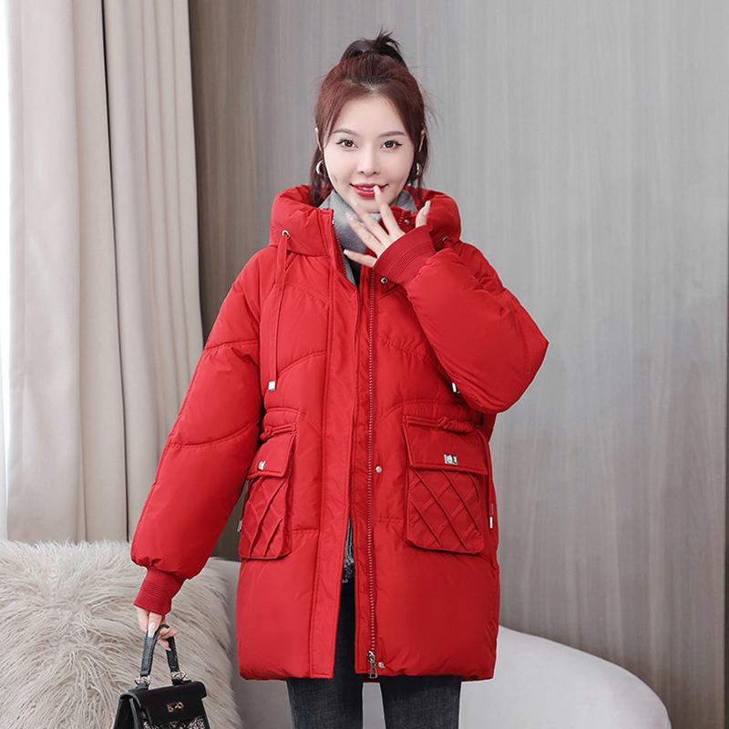 Women Winter Jacket Warm Padded Jacket Long Parkas Hooded Coat Snow Wear Outwear