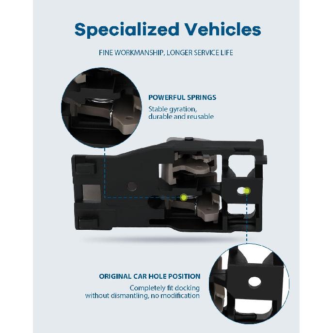 LUJUNTEC Innentürgriffe Vorne Innen Fahrerseite Links für 2000-2006 für Toyota Tundra - 2 Stück Grau - Ersetzt OE-Teile