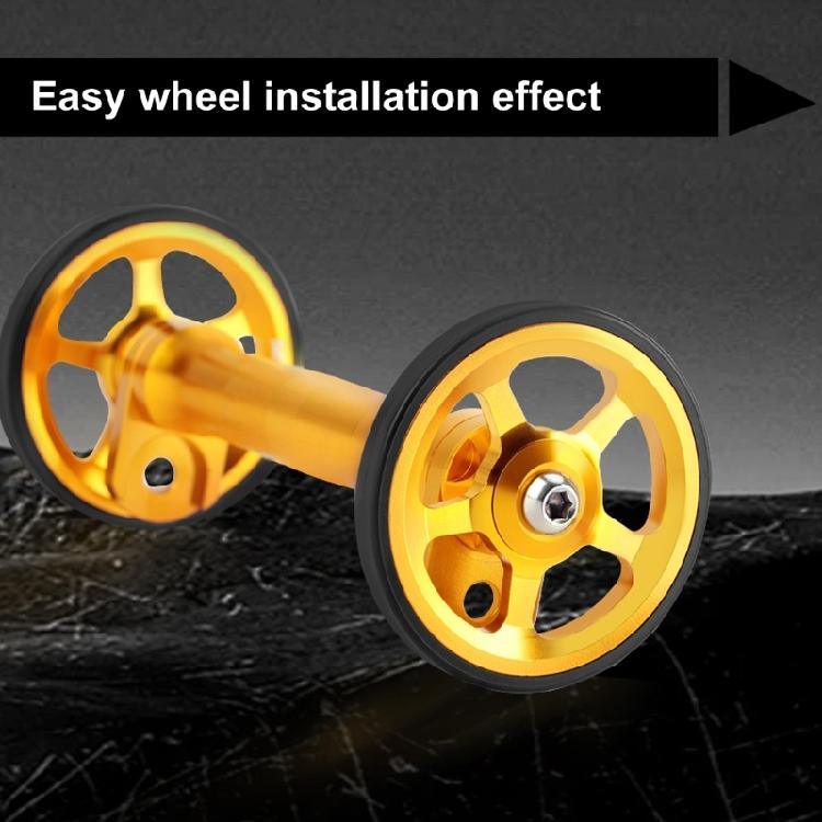 2pack High Strengths Aluminum Alloys Wheel Folded Bike Mudguard Easy Wheel for Campus and City Travel