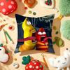 Classic Funny Anime LLarva Cushion Cover Plush Fabric Soft DoubleSided Printed Sofa Warm Winter Home Gift Pillow Cover