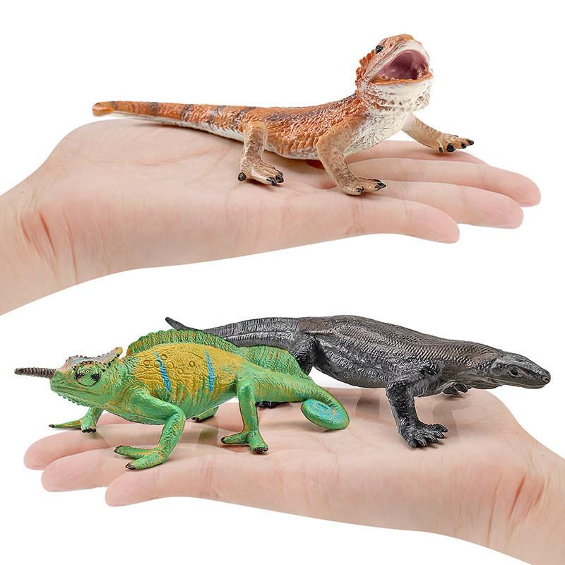 High-quality Static Chameleon Lizard Animal Figurine Realistic Model For Collectors 92g