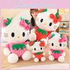 Strawberry Kt Cat Plush Doll Cotton Filling Soft Animal Toy For Home Use Gift