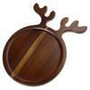 Christmas Reindeer Antler Shaped Wooden Serving Platter Plate Appetizer Fruit Tray Dish Charcuterie Dropshipping