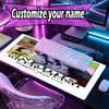 Custom Name Personalized Billie Eilish Pattern Mousepad, Laptop PC Desk Mat, Decorative Desk Mat for Home Keyboard Pad Gift