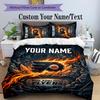 Flyers Fire Logo Personalized Name Text Bedding Set, 1 Duvet Cover & 2 Pillowcases Soft Comfortable Bedroom Home Textile Décor