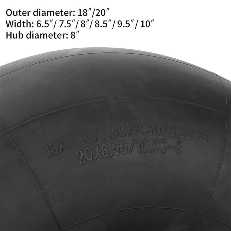 Black Inner Tube Tire 18X8.50/9.50-8 20X8.0/10.0-8 TR13 For ATV Snowplow For Golfcart Replace Tubeless Outer Tire Cycling Parts-