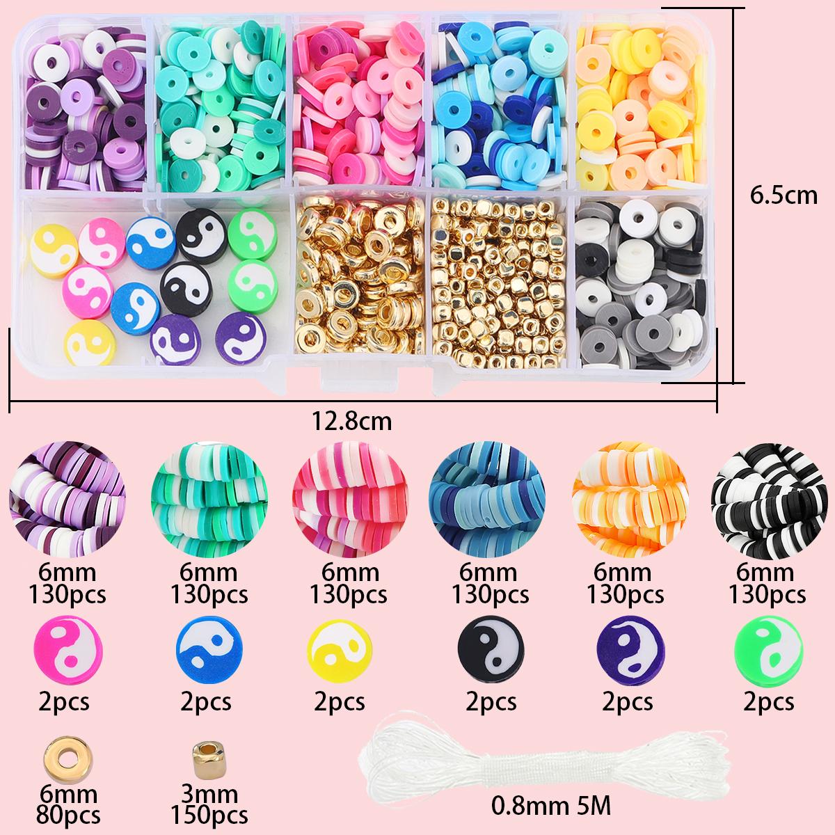 

1020 шт./компл. 6 мм мягкая глина/мягкие керамические бусины смешанного стиля для изготовления ювелирных изделий 6mm