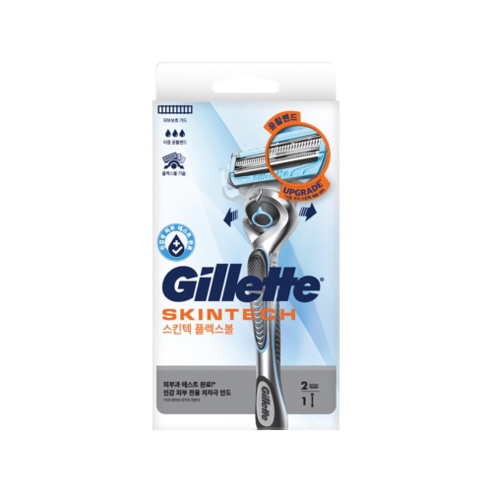 Gillette 2024 Skintech Manual 1 Shaver Handle + 2 Shaver Blades Extra Lubrication SKINTECH Manual 2up [G144]